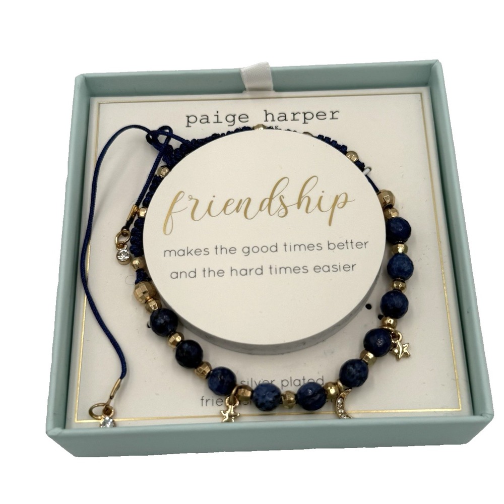 Paige Harper New York Friendship Star and Moon Charm Bracelet - New In Box - Picture 2 of 8